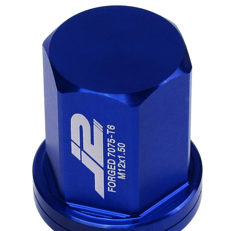 J2 Engineering 20 Pcs 7075 Aluminum Closed End M12 x 1.5 Lug Nuts Set w/Socket Adapter, Blue, Fit Conical Seat, LN-T7-006-15-BL - Image 5